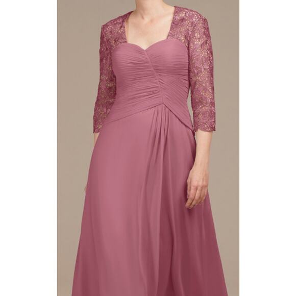 AW BRIDAL 18 2X plus desert rose Nawabi mother of bride party maxi dress B110 - Picture 1 of 9